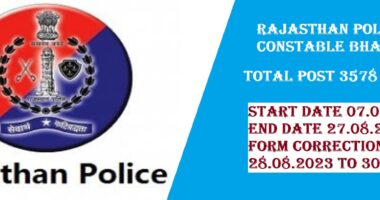 Rajasthan Police Constable Bharti 2023